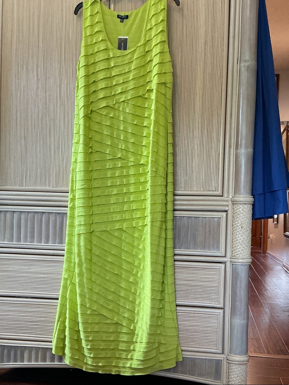 Max Edition Lime Green Layered Maxi Dress